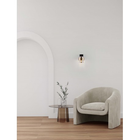 Smoky Glass Sandy Black & Brass Gold Metal LED E27 1x12 Watt 100-240 Volt IP20 bulb excluded L: 10 W: 20 H: 17 cm 