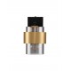 Smoky Glass Sandy Black & Brass Gold Metal LED E27 1x12 Watt 100-240 Volt IP20 bulb excluded L: 10 W: 20 H: 17 cm 