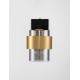 Smoky Glass Sandy Black & Brass Gold Metal LED E27 1x12 Watt 100-240 Volt IP20 bulb excluded L: 10 W: 20 H: 17 cm 