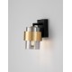 Smoky Glass Sandy Black & Brass Gold Metal LED E27 1x12 Watt 100-240 Volt IP20 bulb excluded L: 10 W: 20 H: 17 cm 