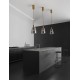 Brass Gold Metal & Smoky Glass LED 7 Watt 220-240Volt 192Lm 3000K IP20 D: 14,5 H: 215 cm