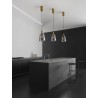 Brass Gold Metal & Smoky Glass LED 7 Watt 220-240Volt 192Lm 3000K IP20 D: 14,5 H: 215 cm