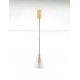 Brass Gold Metal & Smoky Glass LED 7 Watt 220-240Volt 192Lm 3000K IP20 D: 14,5 H: 215 cm 