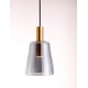 Brass Gold Metal & Smoky Glass LED 7 Watt 220-240Volt 192Lm 3000K IP20 D: 14,5 H: 215 cm 