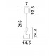 Brass Gold Metal & Smoky Glass LED 7 Watt 220-240Volt 192Lm 3000K IP20 D: 14,5 H: 215 cm 