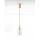 Brass Gold Metal & Smoky Glass LED 7 Watt 220-240Volt 192Lm 3000K IP20 D: 14,2 H: 215 cm 