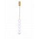 Triac Dimmable Brass Gold Metal & Clear Acrylic LED 30 Watt 220-240 Volt 2482Lm 3000K IP20 D: 15 H: 150 cm 