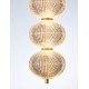 Triac Dimmable Brass Gold Metal & Clear Acrylic LED 30 Watt 220-240 Volt 2482Lm 3000K IP20 D: 15 H: 150 cm 