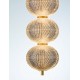 Triac Dimmable Brass Gold Metal & Clear Acrylic LED 30 Watt 220-240 Volt 2482Lm 3000K IP20 D: 15 H: 150 cm 