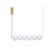 Triac Dimmable Brass Gold Metal & Clear Acrylic LED 34 Watt 220-240 Volt 2911Lm 3000K IP20 L: 80 W: 15 H: 120 cm 