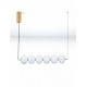 Triac Dimmable Brass Gold Metal & Clear Acrylic LED 34 Watt 220-240 Volt 2911Lm 3000K IP20 L: 80 W: 15 H: 120 cm 