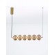 Triac Dimmable Brass Gold Metal & Clear Acrylic LED 34 Watt 220-240 Volt 2911Lm 3000K IP20 L: 80 W: 15 H: 120 cm 