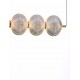 Triac Dimmable Brass Gold Metal & Clear Acrylic LED 34 Watt 220-240 Volt 2911Lm 3000K IP20 L: 80 W: 15 H: 120 cm 