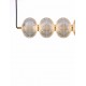 Triac Dimmable Brass Gold Metal & Clear Acrylic LED 34 Watt 220-240 Volt 2911Lm 3000K IP20 L: 80 W: 15 H: 120 cm 