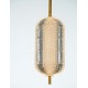Triac Dimmable Brass Gold Metal & Clear Acrylic LED 17 Watt 220-240 Volt 1451Lm 3000K IP20 D: 15 H: 140 cm 