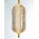 Triac Dimmable Brass Gold Metal & Clear Acrylic LED 17 Watt 220-240 Volt 1451Lm 3000K IP20 D: 15 H: 140 cm 