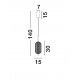 Triac Dimmable Brass Gold Metal & Clear Acrylic LED 17 Watt 220-240 Volt 1451Lm 3000K IP20 D: 15 H: 140 cm 
