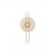 Brass Gold Metal & Amber Glass LED 9 Watt 220-240Volt 304Lm 3000K IP20 D: 30 W: 8 H: 60 cm 