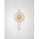 Brass Gold Metal & Amber Glass LED 9 Watt 220-240Volt 304Lm 3000K IP20 D: 30 W: 8 H: 60 cm 
