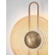 Brass Gold Metal & Amber Glass LED 9 Watt 220-240Volt 304Lm 3000K IP20 D: 30 W: 8 H: 60 cm 