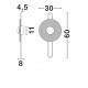 Brass Gold Metal & Amber Glass LED 9 Watt 220-240Volt 304Lm 3000K IP20 D: 30 W: 8 H: 60 cm 