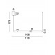 Triac Dimmable Sandy Black Aluminium, Acrylic & Ceramic LED 15 Watt 220-240Volt 1109Lm 3000K IP20 L: 110 W: 8 H: 170 cm 