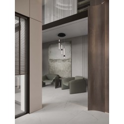Triac Dimmable Sandy Black Aluminium, Acrylic & Ceramic LED 18 Watt 220-240Volt 1346Lm 3000K IP20 D: 35 H: 170 cm 