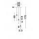 Triac Dimmable Sandy Black Aluminium, Acrylic & Ceramic LED 18 Watt 220-240Volt 1346Lm 3000K IP20 D: 35 H: 170 cm 