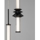 Triac Dimmable Sandy Black Aluminium, Acrylic & Ceramic LED 32 Watt 220-240Volt 2306Lm 3000K IP20 D: 35 H: 210 cm 
