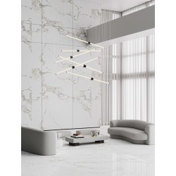 Triac Dimmable Sandy Black Aluminium, Acrylic & Ceramic LED 79 Watt 220-240Volt 6467Lm 3000K IP20 D: 149 H: 250 cm 