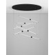 Triac Dimmable Sandy Black Aluminium, Acrylic & Ceramic LED 79 Watt 220-240Volt 6467Lm 3000K IP20 D: 149 H: 250 cm 