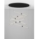 Triac Dimmable Sandy Black Aluminium, Acrylic & Ceramic LED 79 Watt 220-240Volt 6467Lm 3000K IP20 D: 149 H: 250 cm 