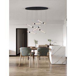 Triac Dimmable Sandy Black Aluminium, Acrylic & Ceramic LED 36 Watt 220-240Volt 2811Lm 3000K IP20 L: 120 W: 43 H: 250 cm 