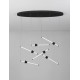 Triac Dimmable Sandy Black Aluminium, Acrylic & Ceramic LED 36 Watt 220-240Volt 2811Lm 3000K IP20 L: 120 W: 43 H: 250 cm 