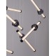 Triac Dimmable Sandy Black Aluminium, Acrylic & Ceramic LED 36 Watt 220-240Volt 2811Lm 3000K IP20 L: 120 W: 43 H: 250 cm 