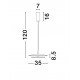 Triac Dimmable Sandy Black Aluminium, Acrylic & Ceramic LED 36 Watt 220-240Volt 2811Lm 3000K IP20 L: 120 W: 43 H: 250 cm 
