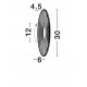 Black Nickel & Smoky Glass LED 8 Watt 220-240Volt 72Lm 3000K IP20 D: 30 W: 6 H: 30 cm 