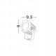 Black Aluminium & Glass LED 10 Watt 700Lm 3000K 100-240 Volt 50Hz Beam Angle 38o IP65 D: 9 W: 9.5 cm 