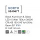 Black Aluminium & Glass LED 10 Watt 700Lm 3000K 100-240 Volt 50Hz Beam Angle 38o IP65 D: 9 W: 9.5 cm 