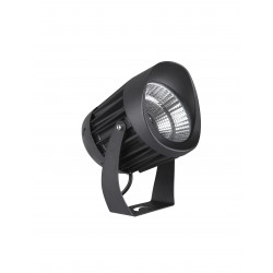 Black Aluminium & Glass LED 30 Watt 2800Lm 3000K 100-240 Volt 50Hz Beam Angle 38o IP65 D: 15 W: 20.5 cm 