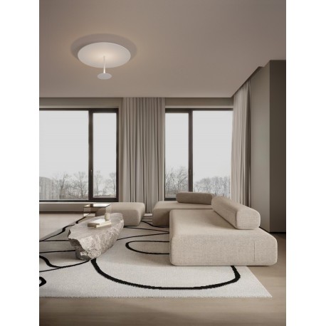 Triac Dimmable Sandy White Steel, Aluminium & Acrylic LED 30 Watt 220-240Volt 1832Lm 3000K IP20 D: 60 H: 23 cm 