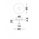 Triac Dimmable Sandy White Steel, Aluminium & Acrylic LED 30 Watt 220-240Volt 1832Lm 3000K IP20 D: 60 H: 23 cm 