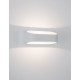 White Aluminium & Glass LED 9 Watt 475Lm 3000K 100-240 Volt Beam Angle 155 O IP54 Light Up & Down L: 18 W: 11.5 H: 7.5 cm 