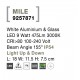 White Aluminium & Glass LED 9 Watt 475Lm 3000K 100-240 Volt Beam Angle 155 O IP54 Light Up & Down L: 18 W: 11.5 H: 7.5 cm 