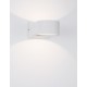 White Aluminium & Glass LED 6 Watt 274Lm 3000K 100-240 Volt Beam Angle 138 O IP54 Light Up & Down L: 13 W: 9 H: 7 cm 