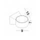 White Aluminium & Glass LED 6 Watt 274Lm 3000K 100-240 Volt Beam Angle 138 O IP54 Light Up & Down L: 13 W: 9 H: 7 cm 