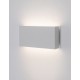 White Aluminium & Glass LED 2x5 Watt 550Lm 3000K 100-240 Volt Beam Angle 102 O IP54 Light Up & Down L: 18 W: 3.5 H: 9 cm 