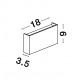 White Aluminium & Glass LED 2x5 Watt 550Lm 3000K 100-240 Volt Beam Angle 102 O IP54 Light Up & Down L: 18 W: 3.5 H: 9 cm 