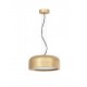 Aluminium Pendant Lamp Shiny Gold Leaf Outside Matt White Inside 