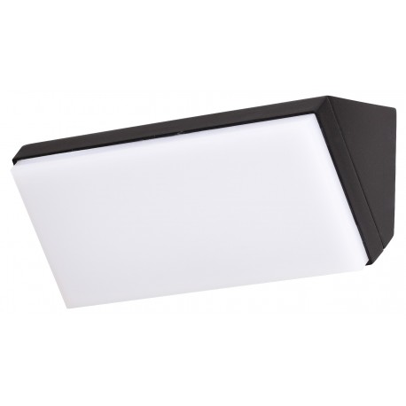 Sandy Black Aluminium Acrylic Diffuser LED 12 Watt 1080Lm 3000K 220-240 Volt 50Hz Beam Angle 108o IP65 L: 18 W: 9 H: 9 cm 